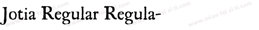 Jotia Regular Regula字体转换